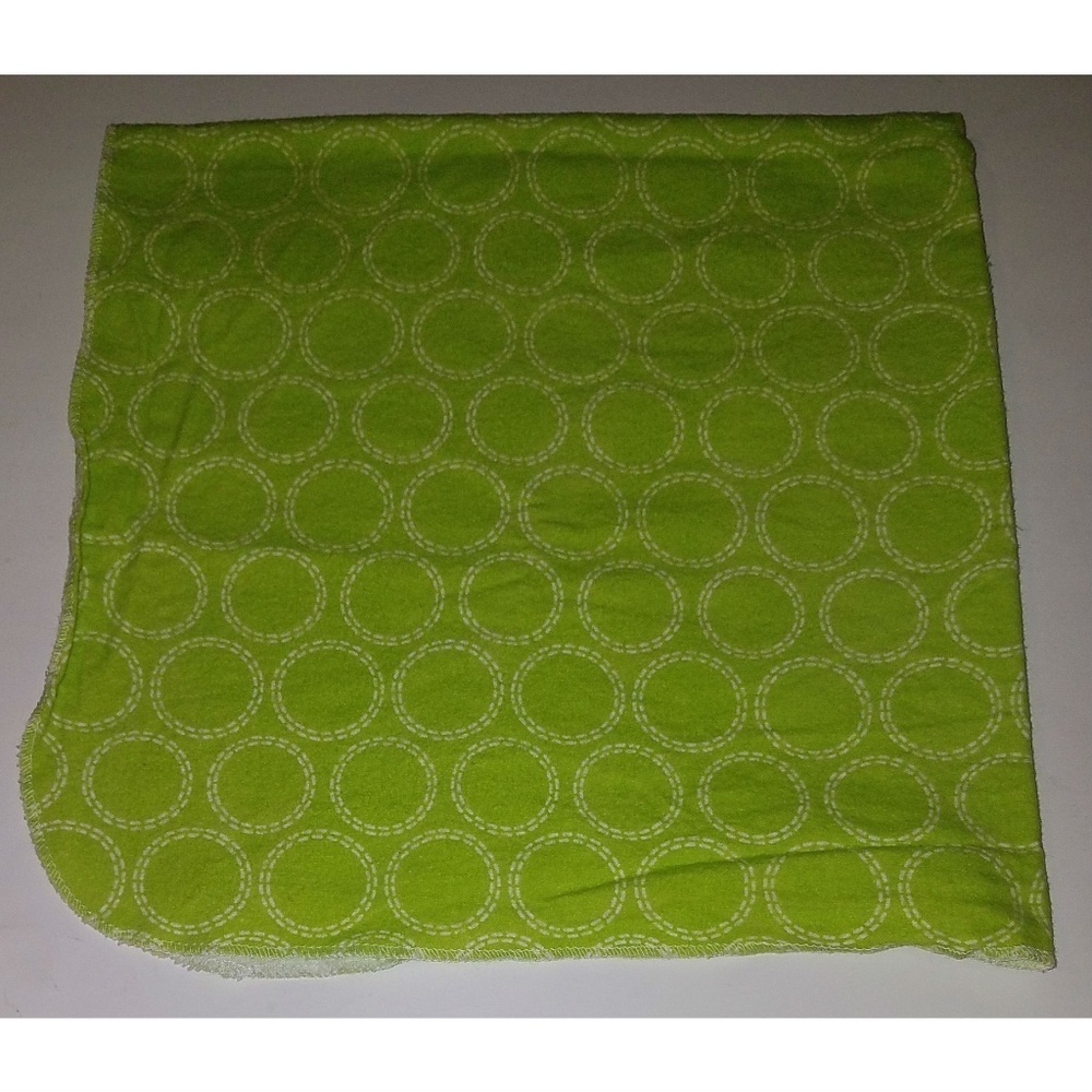Disney Baby Green White Polka Dot Receiving Blanket Lovey Security 100% Cotton
